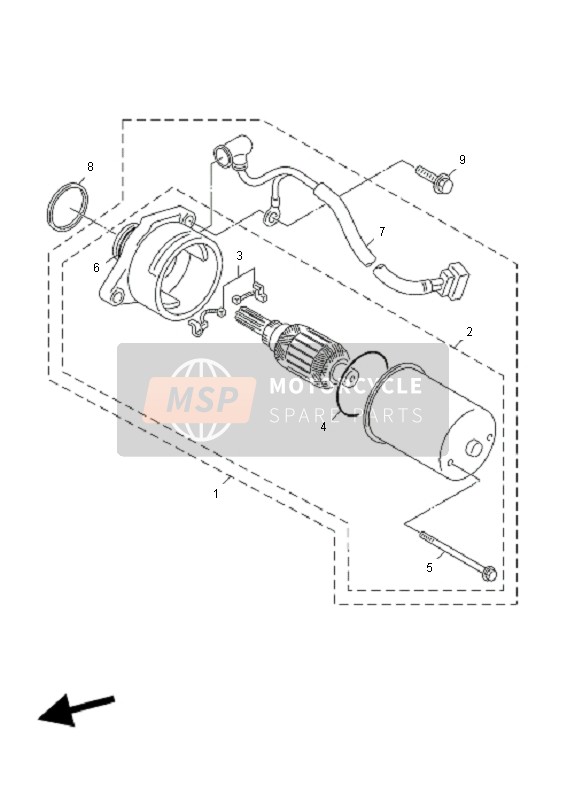 Yamaha YN50F 4T NEOS 2010 Comenzando Motor 4 para un 2010 Yamaha YN50F 4T NEOS